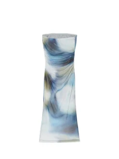 Sukienka midi z ozdobnymi marszczeniami