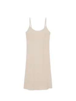 Sukienka midi z wiskozy i lnu