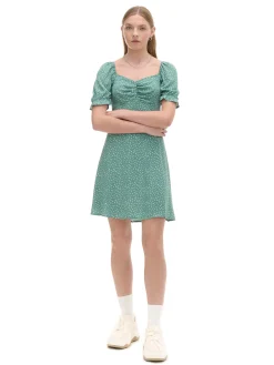 Sukienka mini z kwiatowym wzorem all over