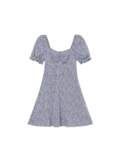 Sukienka mini z kwiatowym wzorem all over