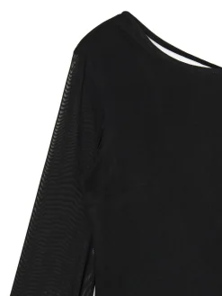 Sukienka mini z siateczkowymi panelami