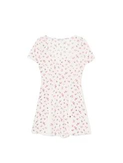 Sukienka mini z wiskozy w kwiaty