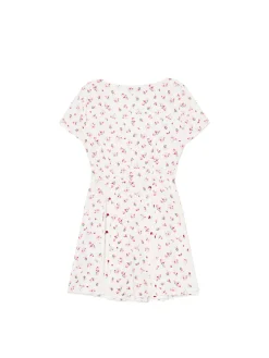 Sukienka mini z wiskozy w kwiaty