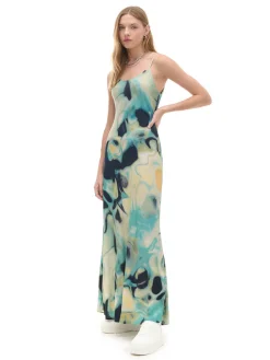 Sukienka na ramiączkach z wiskozy