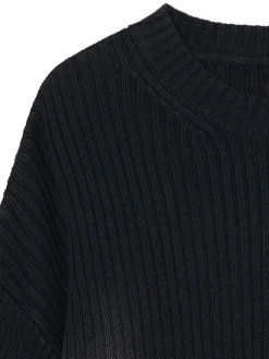 Sweter oversize z efektem sprania