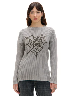 Sweter oversize z nadrukiem serca