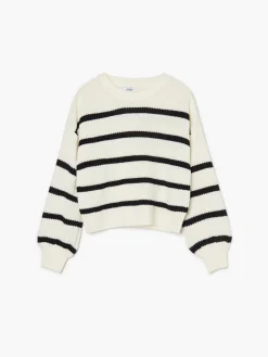 Sweter w czarne paski