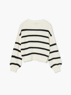 Sweter w czarne paski
