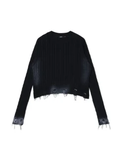 Sweter z miejscowym efektem wybielenia