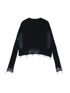 Sweter z miejscowym efektem wybielenia