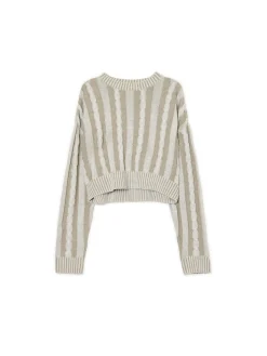 Sweter ze strukturalnym wykończeniem