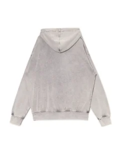 Szara bluza hoodie z nadrukiem