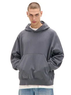 Szara bluza oversize z kapturem