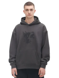 Szara bluza z aplikacją dobermana