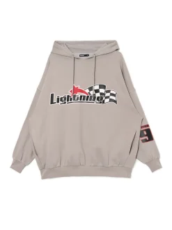 Szara bluza z motywem racingowym UNISEX