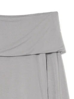 Szara bluzka z hiszpańskim dekoltem