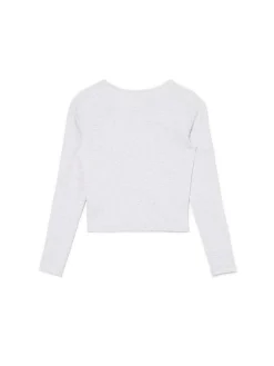 Szara koszulka z długim rękawem