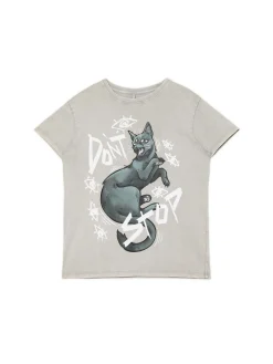 Szara koszulka z kotem