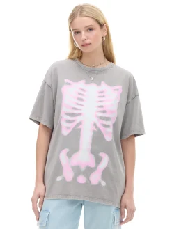 Szara koszulka z nadrukiem UNISEX