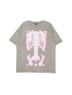 Szara koszulka z nadrukiem UNISEX