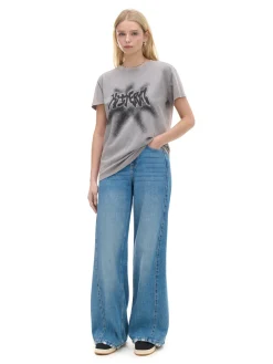 Szara koszulka z nadrukiem