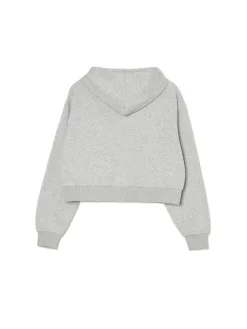 Szara krótka bluza z motylem