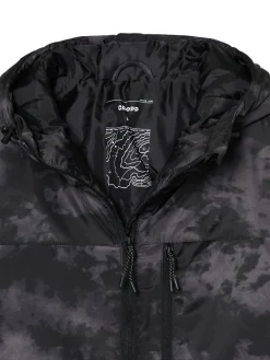 Szara kurtka basic z kapturem