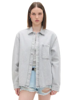 Szara kurtka jeansowa