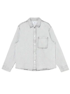 Szara kurtka jeansowa