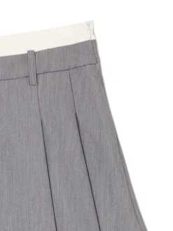 Szara mini z plisami