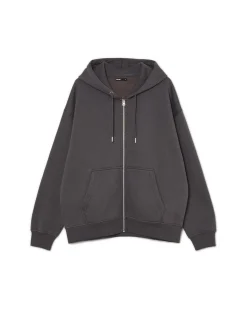 Szara rozpinana bluza oversize