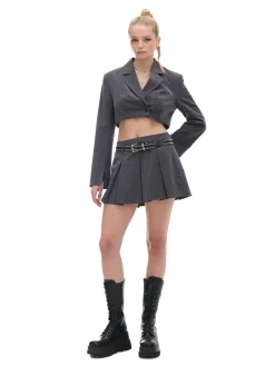 Szara spódnica mini