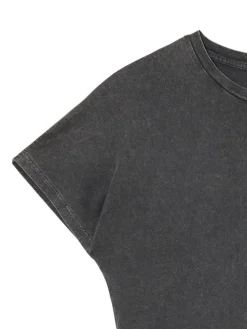 Szara sukienka mini z marszczeniami