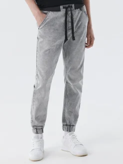 Szare jeansowe joggery