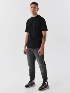 Szare jeansowe joggery