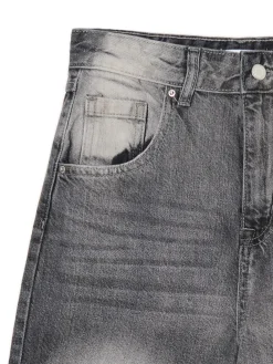 Szare jeansy retro wide leg