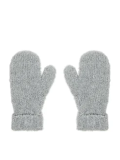 Szare rękawiczki z domieszką wełny