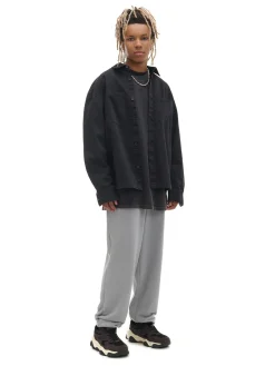 Szare spodnie dresowe joggery basic