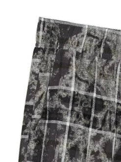 Szare spodnie w marmurkową kratę