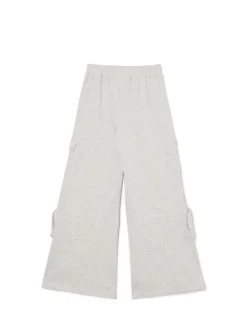 Szare spodnie z kieszeniami cargo