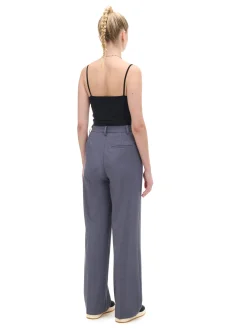 Szare spodnie z wysokim stanem