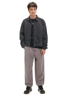 Szare szerokie chinosy