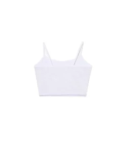 Szary top z białymi ramiączkami