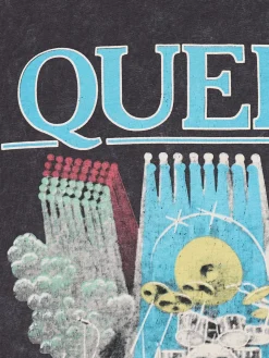 Szary T-shirt z nadrukiem Queen