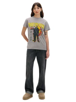 Szary T-shirt z nadrukiem Twenty One Pilots