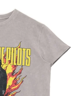 Szary T-shirt z nadrukiem Twenty One Pilots