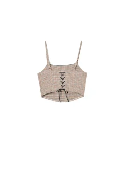 Top ze wzorem w kratę