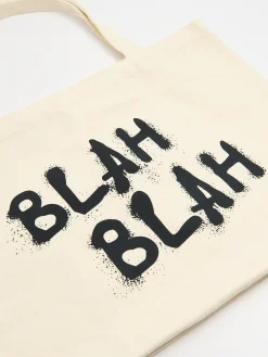 Torba shopper z ozdobnym napisem