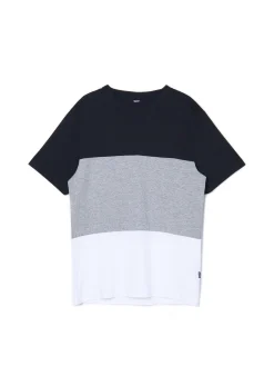 Trójkolorowa koszulka w pasy