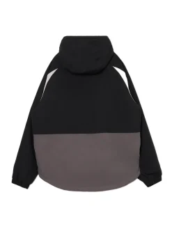 Trójkolorowa kurtka z kapturem